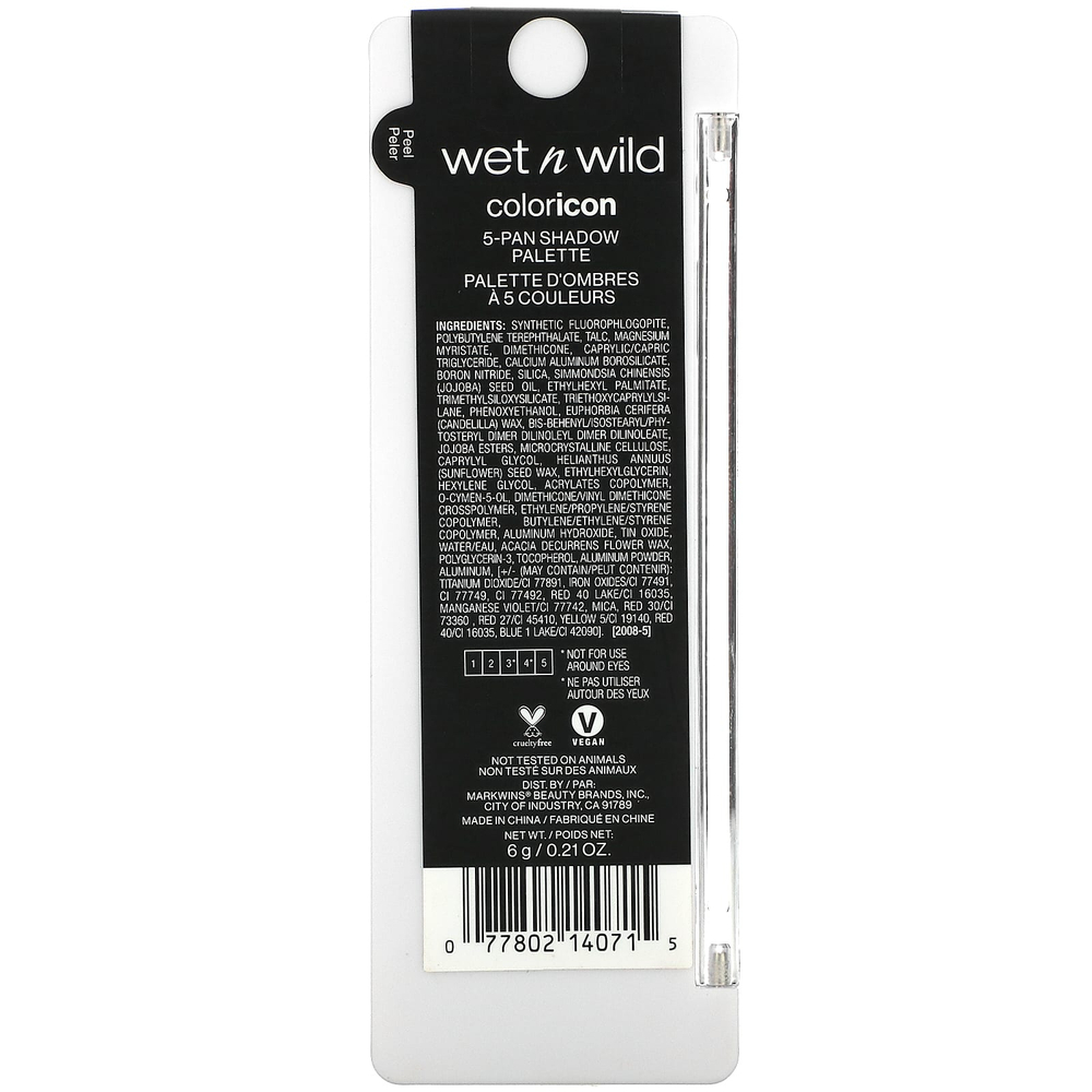 wet n wild, Color Icon, палитра теней из 5 оттенков, 1114071 камуфляж, 6 г (0,21 унции)