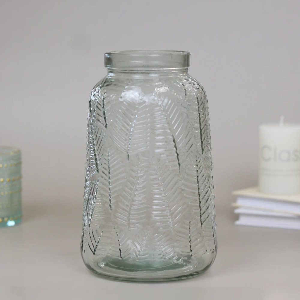 Ваза стеклянная «Пальм» 7*20см прозрачная