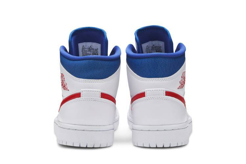 Кроссовки Jordan Air Jordan 1 Mid University Red (Женская размерная сетка)