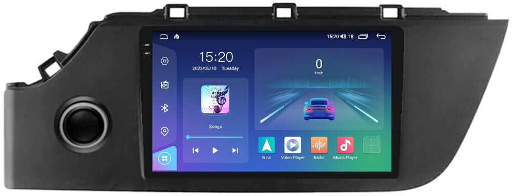 Магнитола для KIA Rio 4, Rio X-Line 2017-2020 (рамка под 9" с кнопкой) - Parafar PF105RN2K на Android 13, QLED+2K, ТОП процессор, 4Гб+32Гб, CarPlay, 4G SIM-слот