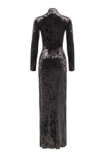 «SCULPTING velvet dress» Платье из эластичного бархата с разрезом