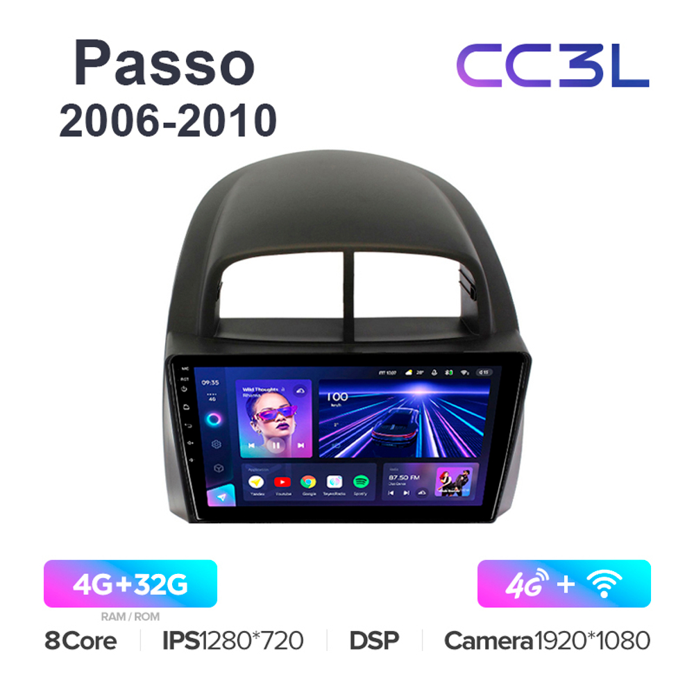 Teyes CC3L 9"для Toyota Passo 2006-2010