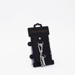 Черные кожаные наручники с хромированной фурнитурой