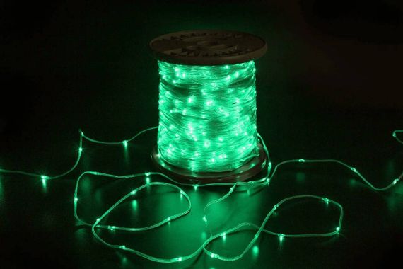 Светодиодная гирлянда Краса 200 м., 2000 LED, 24V, зелёный, статика, прозрачный провод, Teamprof (TPF-CR200-24V-T/G)