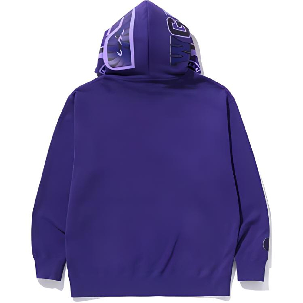 A Bathing Ape Bathing Ape Shark Hooded Zip Up Свитшот фиолетовый