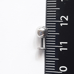 Лабрет (микроштанга) для пирсинга 4 мм из медицинской стали с шариком 5 мм. 1 шт
