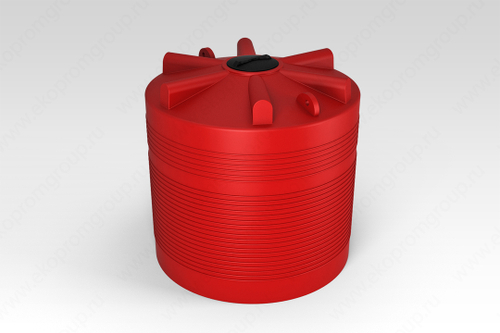 Емкость для КАС ЭкоПром ЭВГ 5000 л. вертикальная (189x189x207см;красный) - арт.555406