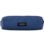 Пенал 1 отделение Deli, 190х50х50 мм, на молнии, синий