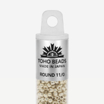 Японский бисер TOHO Round 11/0 (№PF558), непрозрачный глянцевый с металлическим блеском