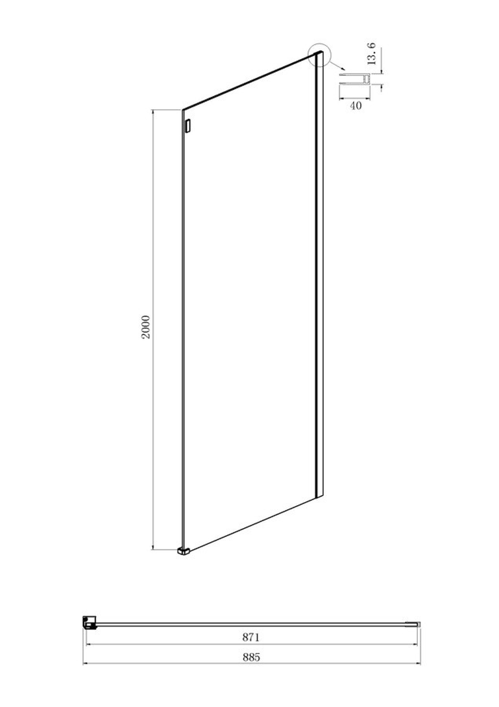 Душевое ограждение Ambassador Benefit 19022204HBB-90HBB (150х90х200) прямоугольник,черный,стекло тонированное,раздвижная,2 места