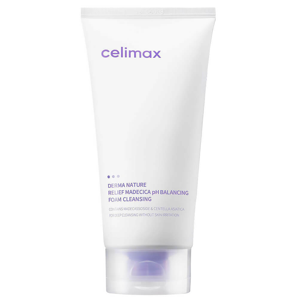 Слабокислотная очищающая пенка Celimax Derma Nature Relief Madecica pH Balancing Foam Cleansing