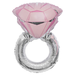 Фольгированный шар-фигура «Кольцо с бриллиантом» розовый, 71 см