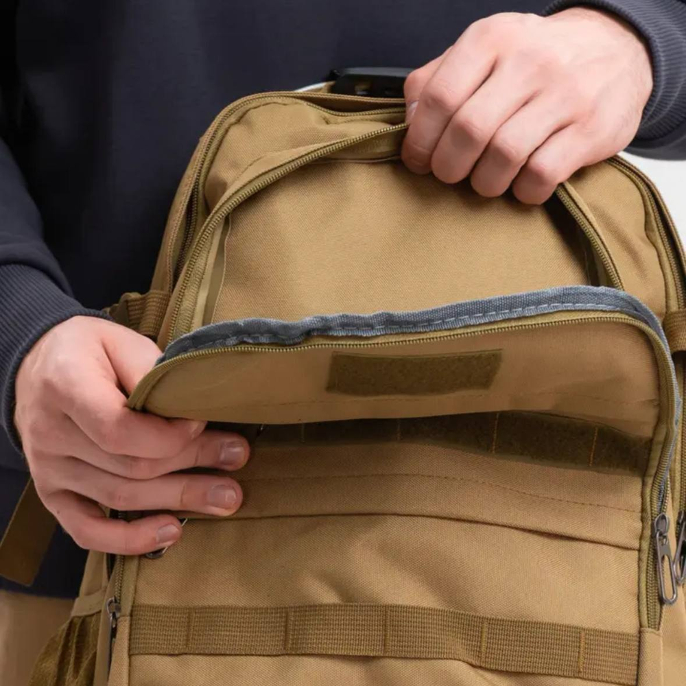 Тактический рюкзак с металлической ручкой 30-35л песок