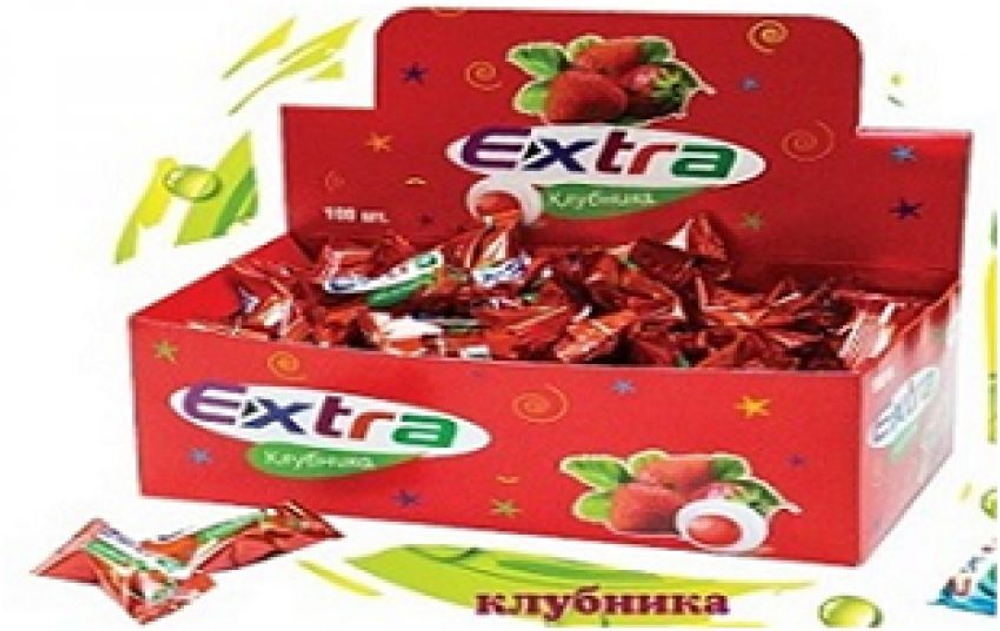 Жев.рез. "EXTRA" клубника (4,2гр*100шт*20бл)