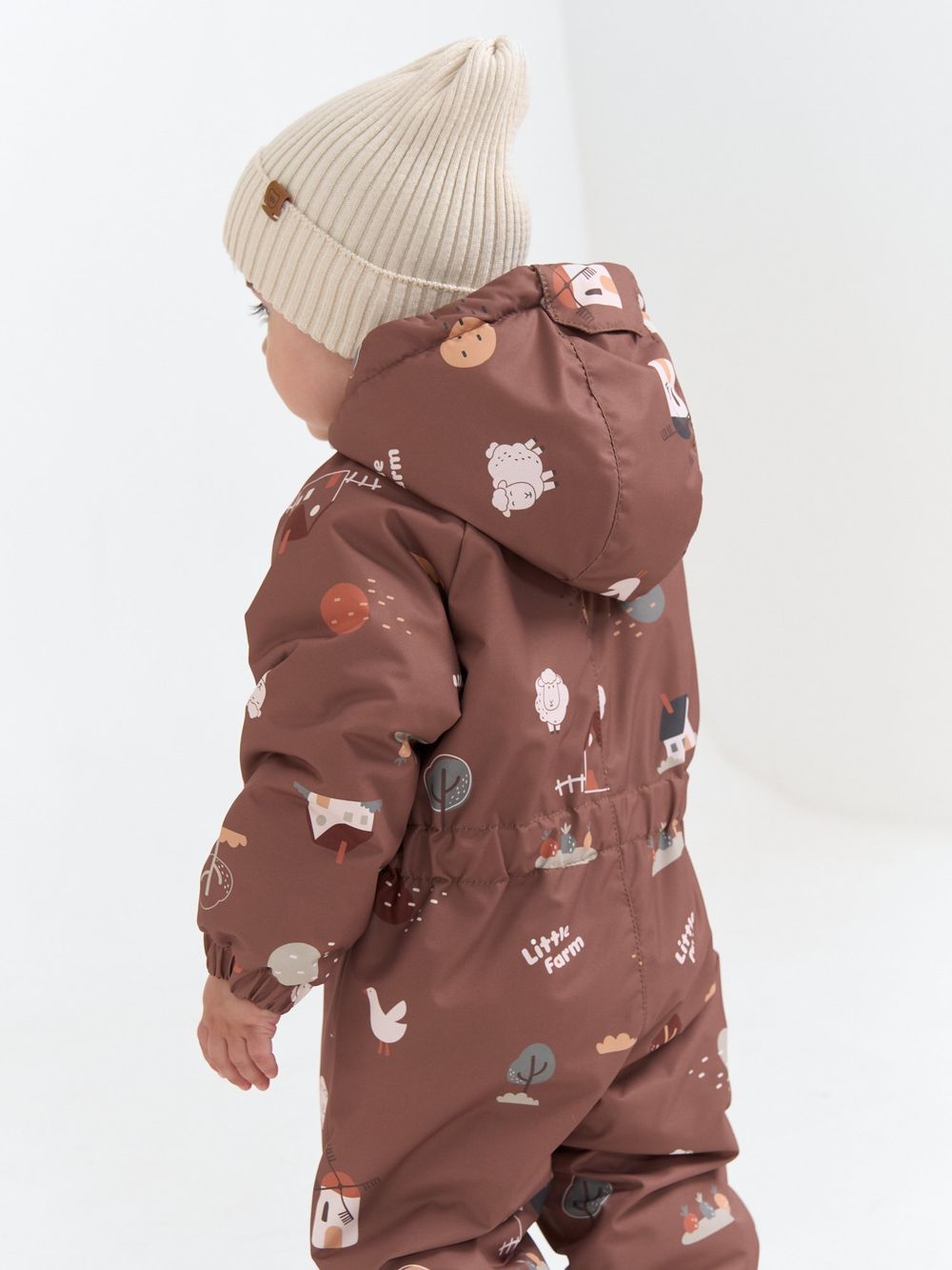 Комбинезон демисезонный "Ферма/Каштан" 0+