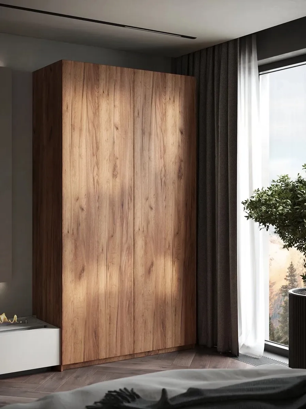 Шкаф Распашной Коричневый 121х220х52,5 SOHO