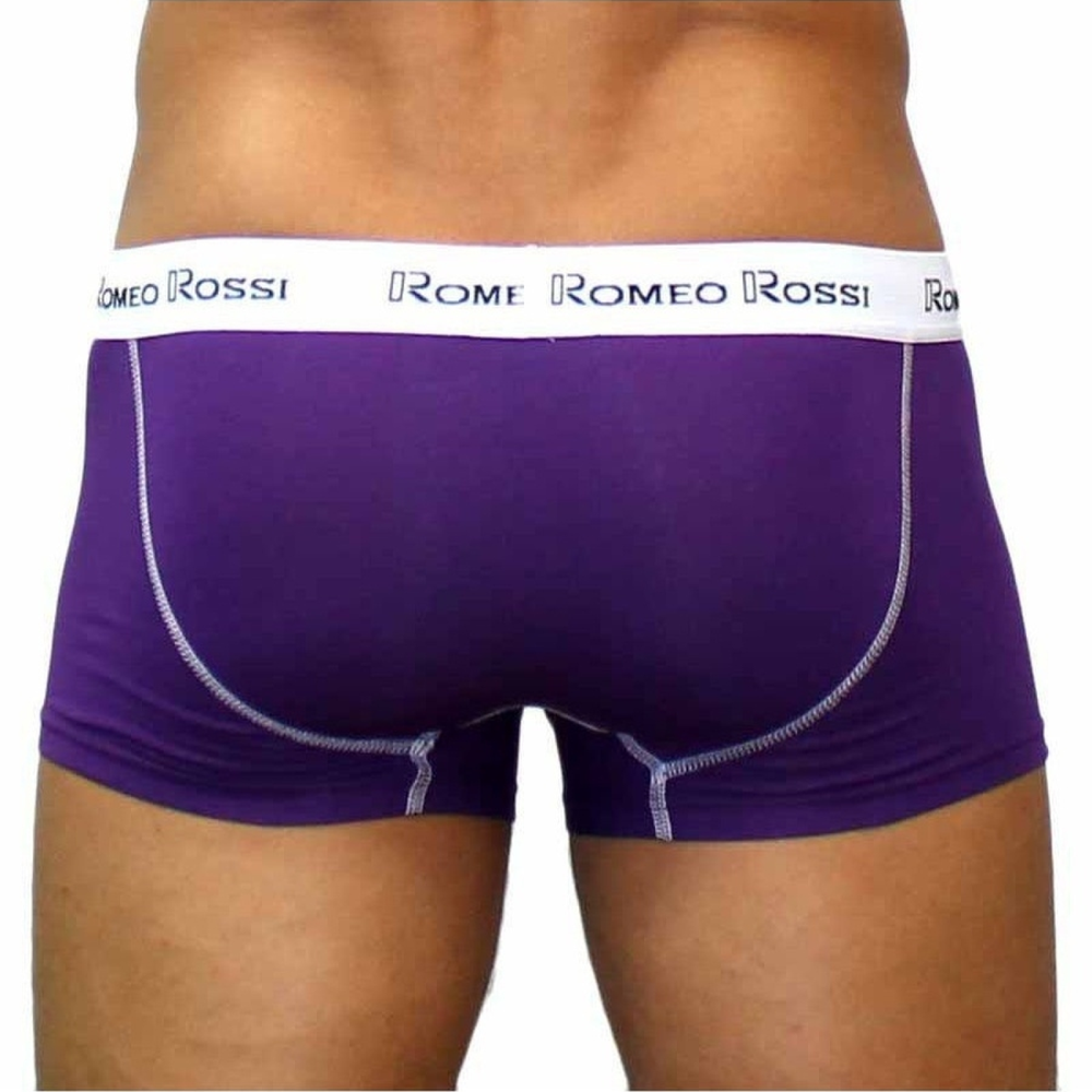 Мужские трусы боксеры баклажановые Romeo Rossi Boxer Brief RR365-5