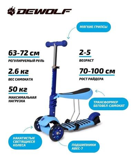 Самокат детский Dewolf TRILLY-TROLLY