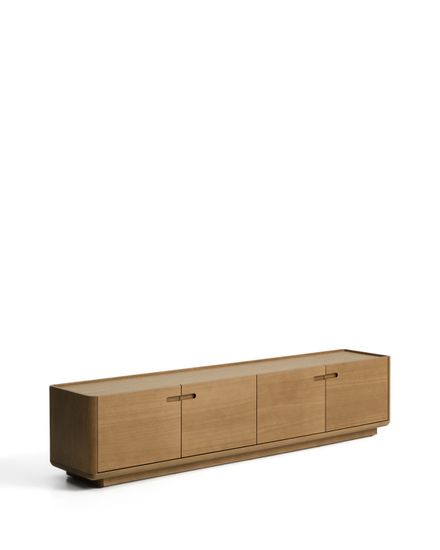 Тумба под ТВ Arelida из дубового шпона и массива дуба светло-коричневаф, 200 x 44 см