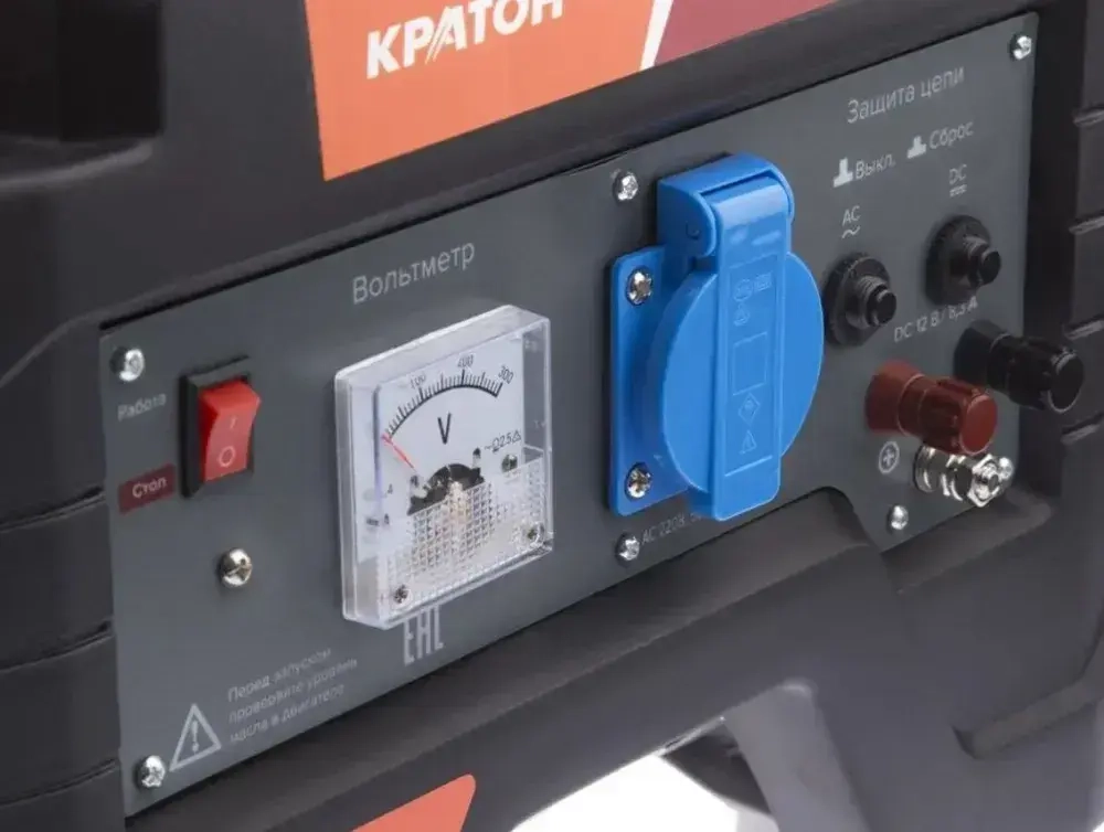 Генератор бензиновый Кратон GG-1200 (1200 Вт; ручной стартер; расход топлива 0,66 л/ч)