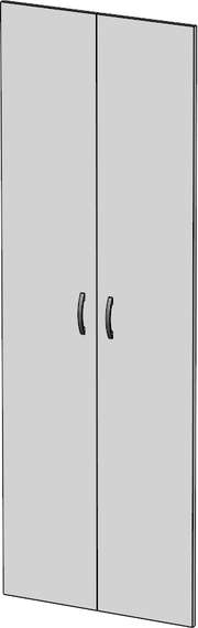 Двери высокие Стандарт Pro белый из ЛДСП