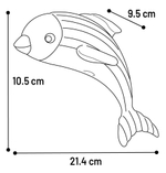 Игрушка для собак Дельфин, 9,5 x 21,4 x 10,5 см, латекс, хаки