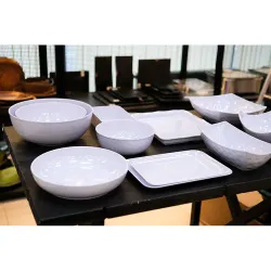 Блюдо 35*30*4,5 см прямоуг. с бортом White пластик меламин P.L. Proff Cuisine