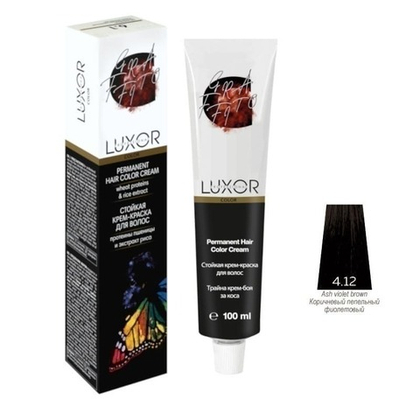 4.12 GR Коричневый пепельный фиолетовый крем-краска LUXOR Professional 100мл