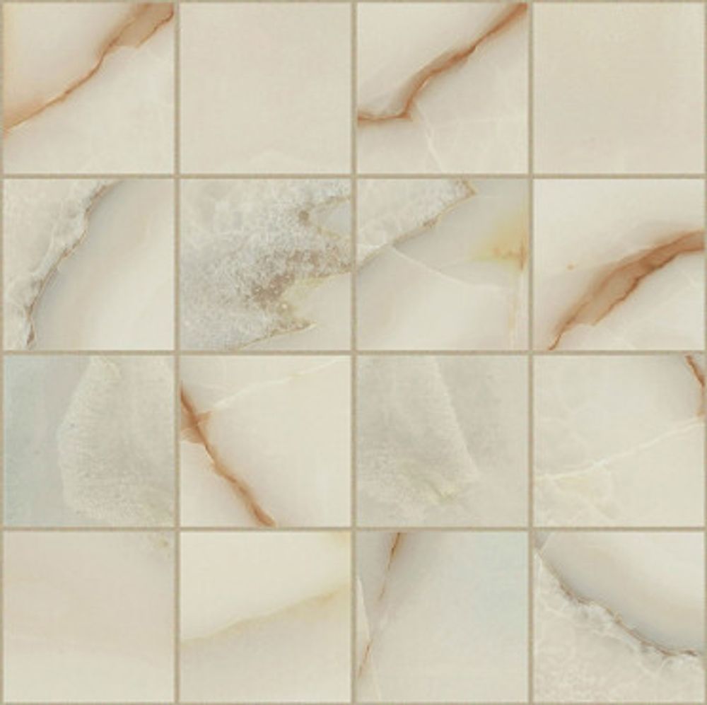 Мозаика BIJOUX ONYX BLANCHE MAT 6MM MOS  (7.5x7.5) (767623)