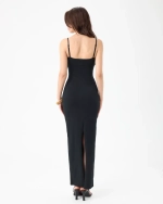 BLACK PEACHY COTTON MAXI DRESS