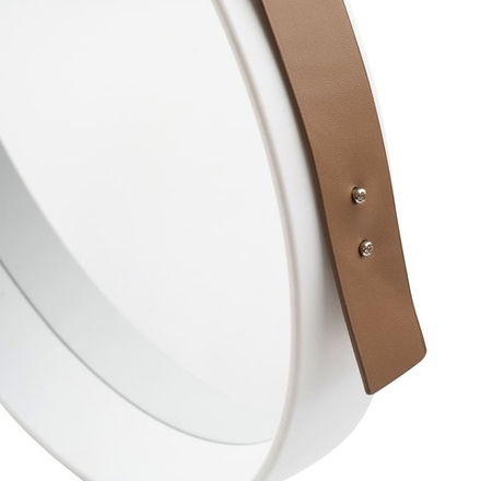 Зеркало настенное на ремне Манхэттен, D395, белый Fancy96