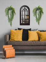 Зеркало на стену интерьерное в раме, фальш-окно "Окно-арка" 77*43 см Elenadecor