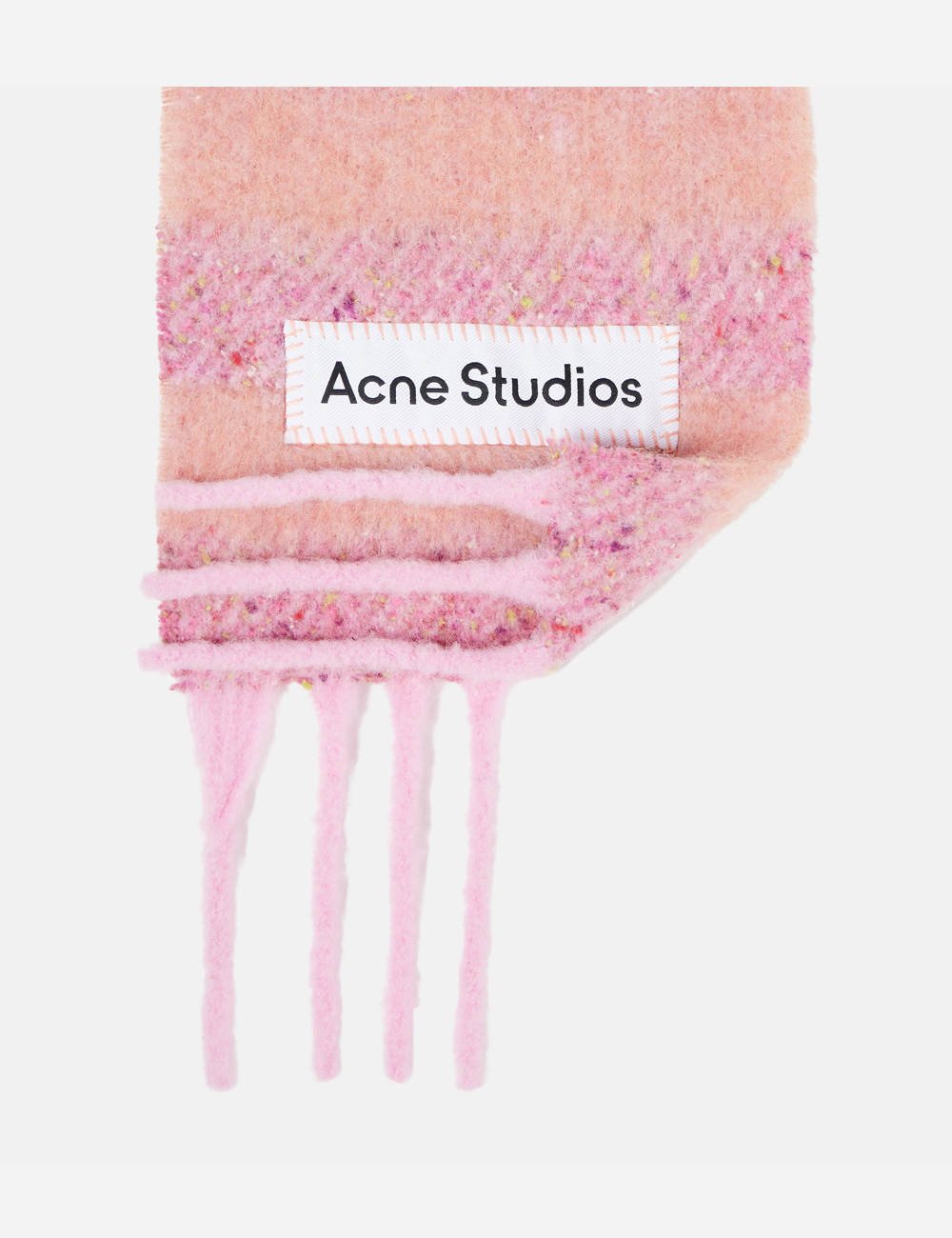 Шарф Acne Studios Striped Wool-Blend Pink