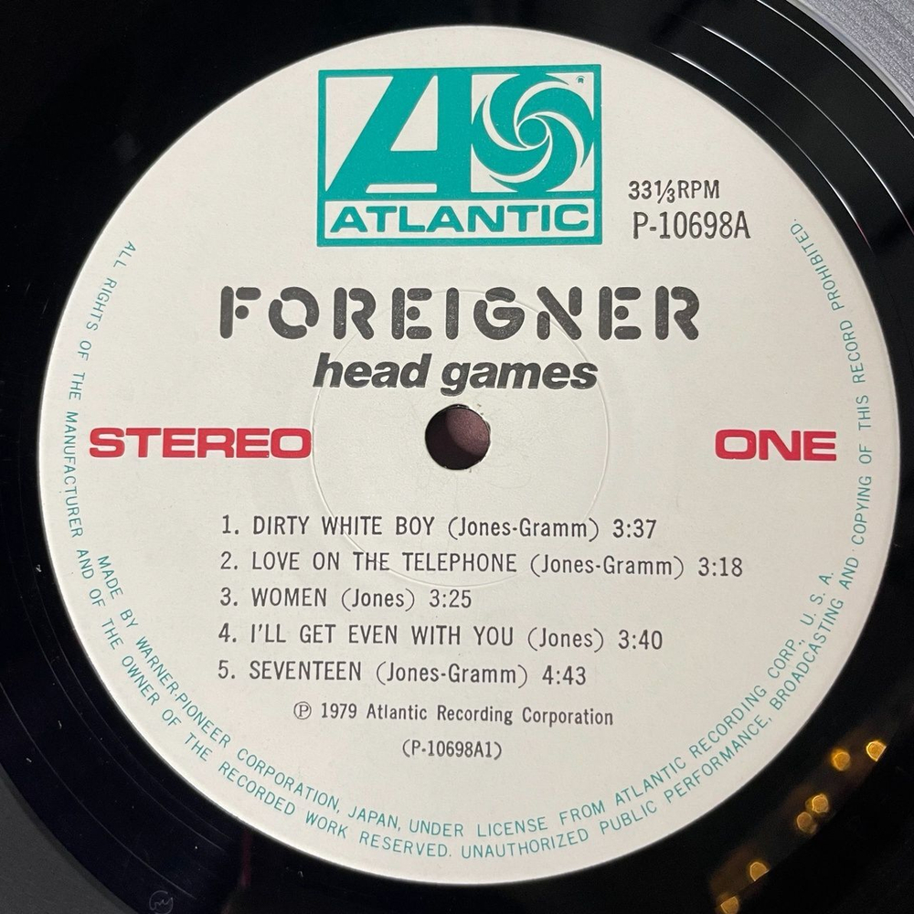 Винтажная виниловая пластинка LP Foreigner Head Games (Japan 1979) (No Obi) The Modern Day