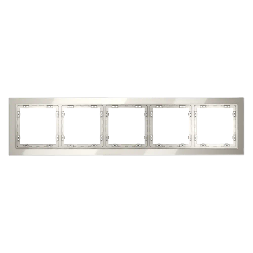 Рамка стеклянная VOLTUM S70 на 5 постов, (кашемир, стекло)