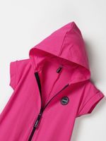 Ромпер на молнии с капюшоном "Бабл-гам"