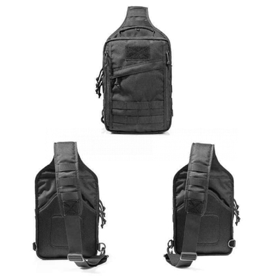 Сумка-рюкзак через плечо тактическая Militant Recruit Pack (black-черный)