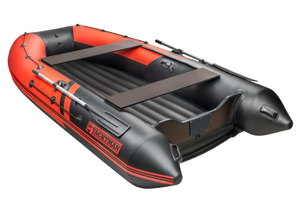 YACHTMAN-340 НДНД красный-черный + KAMISU T 9.9 BMS (комплект лодка + мотор)