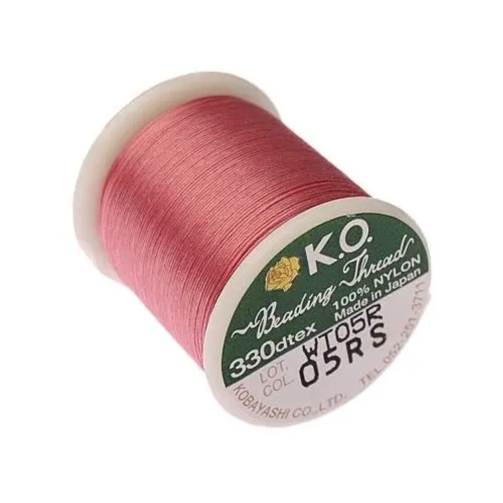 K.O. нейлоновые нити для бисероплетения, Rose (Япония) 50 м