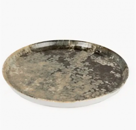 GBSBLB27DUR1517 Тарелка Круглая Борт Вертикальный D=27 См., Плоская, Фарфор Цвет Корич.Комб., Neptun