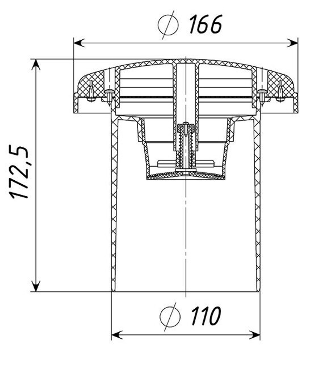 Клапан вентиляционный DN110