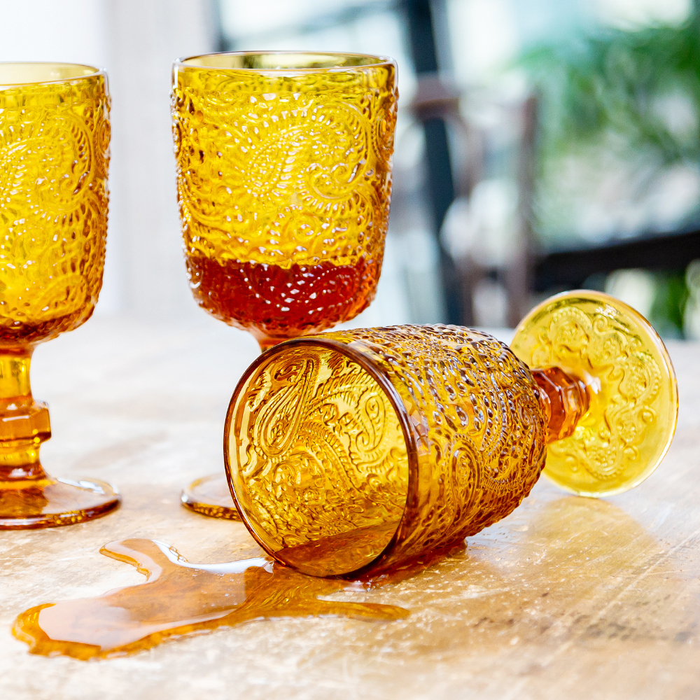 Набор бокалов 6шт 300мл Объект мечты Светский прием Пэйсли янтарь OM-21091711