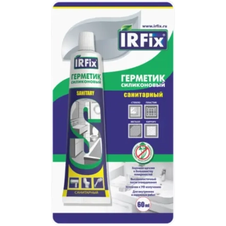 IRFix Sanitary Герметик силиконовый санитарный 60мл (Белый, RAL 9010)