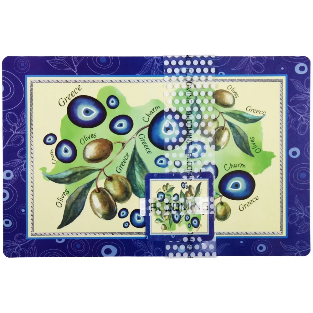 Салфетка на стол 43*28см в наборе 6+6шт «Олива»