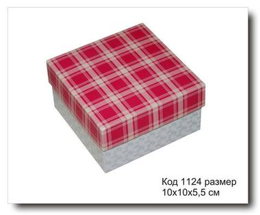 Коробка подарочная код 1124 размер 10х10х5.5 см