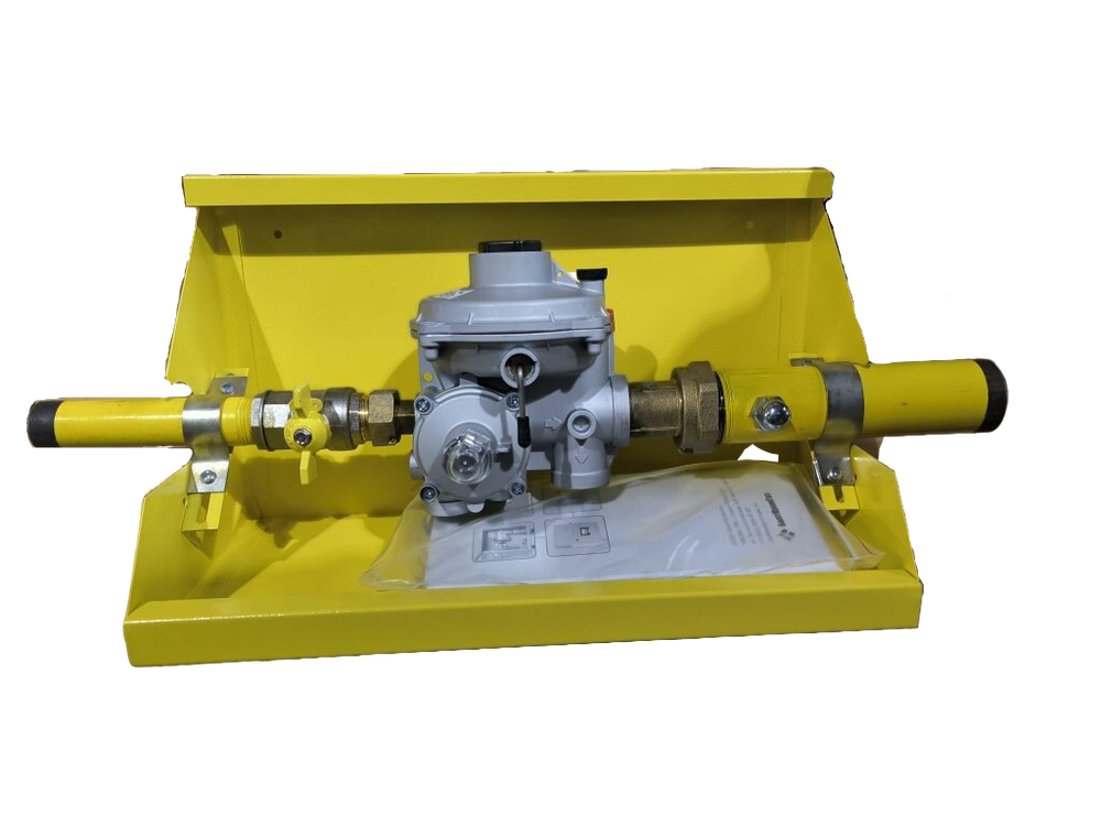 Шкафной газораспределительный пункт ГРПШ ОХТА-РС-6-1-ЛП (желтый)