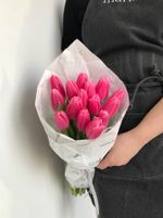 Букет из 15 розовых тюльпанов