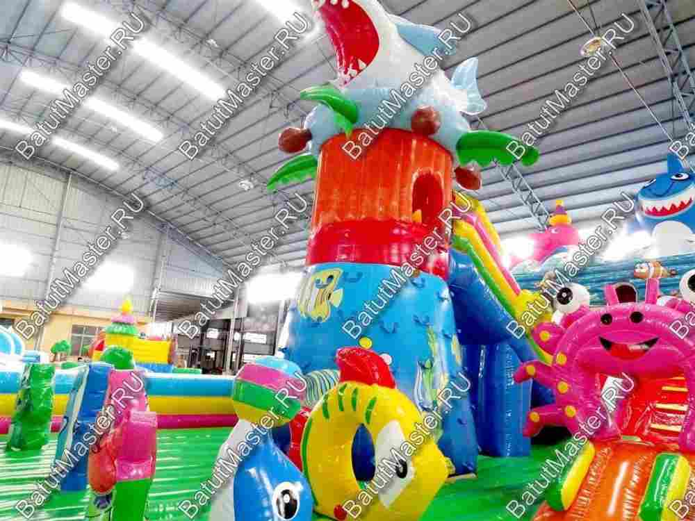 Коммерческий надувной батут "На морском дне" 18*9*7 м