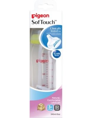 PIGEON Бутылочка для кормления "Pigeon SofTouch Peristaltic PLUS", 240 мл