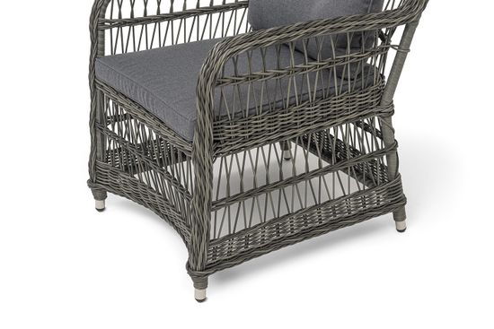 "Цесена" кресло плетеное из искусственного ротанга, цвет графит